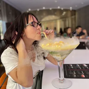 Mojito martini with pineapple gummies...