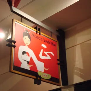 Masa's Sushi Bar Sign