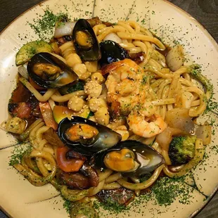 Seafood Yaki udon