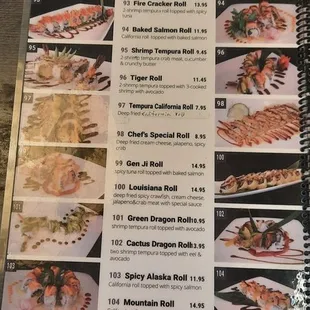 New menu