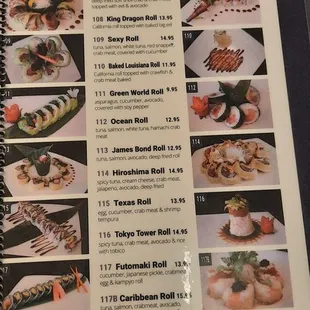 New menu