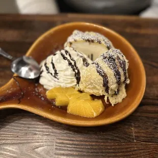 Deep fried ice cream