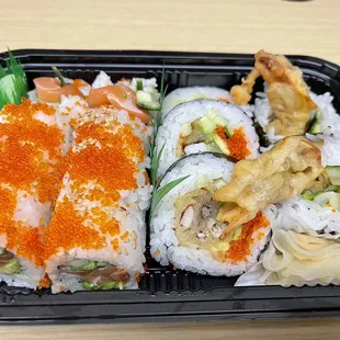 Lunch Combo Seattle roll and Spider roll