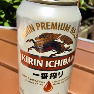 Cold can of Kirin