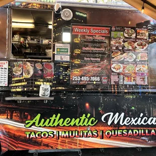 an authentic mexican taco truck