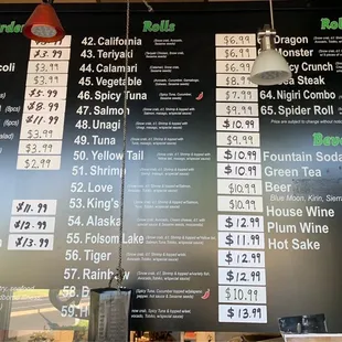 Menu 5/26/21 with new prices