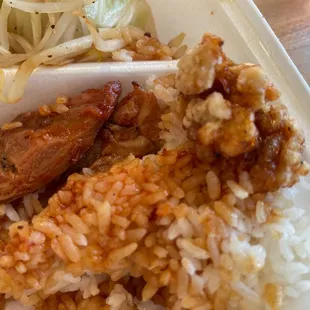 Fried calamari and Thai chicken