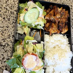 Thai Chicken plate with extra salad. 1/23/23