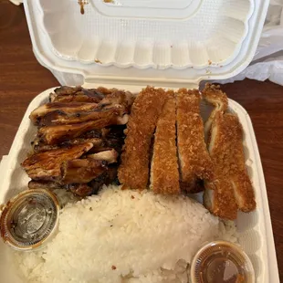 Chicken and chicken Katsu