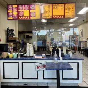 Menu/counter