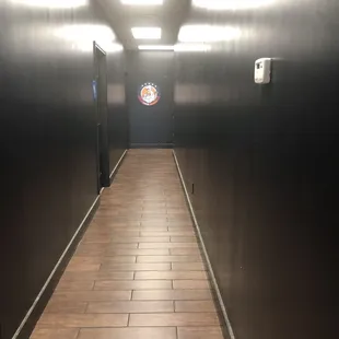 The bathroom hallway