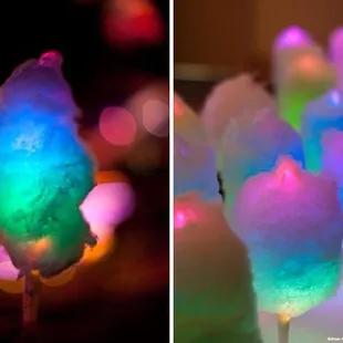 I LUV COTTON CANDY glow in the dark , light up cotton candy sticks