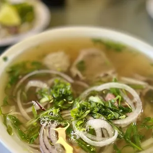 a bowl of soup on a table