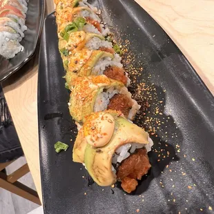 911 roll - spicer than you'd think but absolutely delicious.