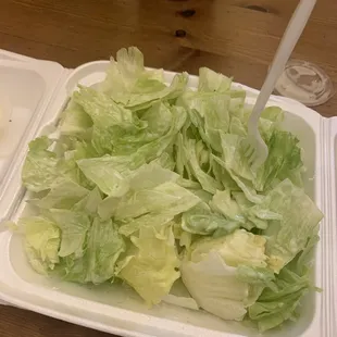 Lmfao my salad with not a single carrot stick or piece of purple cabbage for $4.99