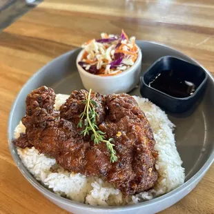 Fried Chicken and I ordered extra spicy. If you like spicy then I definitely recommend it. So yummy!