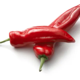 two red hot peppers