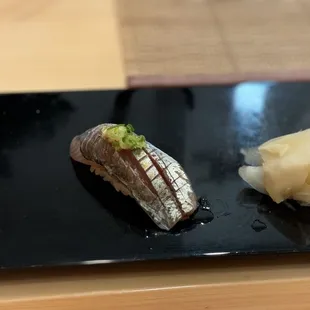 Aji with grated ginger