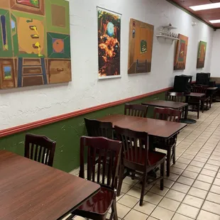 Inside is nice and covered with art on the walls