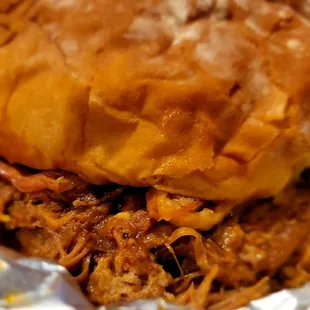 Here&apos;s the whole picture of the pulled pork sandwich!