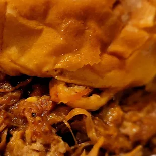 Juicy pulled pork sandwich could&apos;ve fed two people!