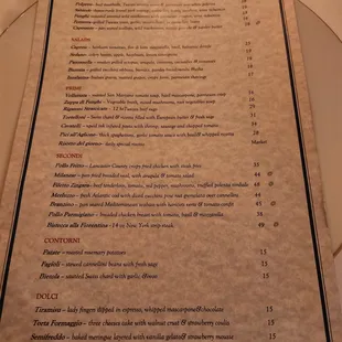 Food menu