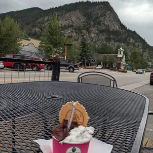 Gelato on a summer day in the Colorado Rockies.
