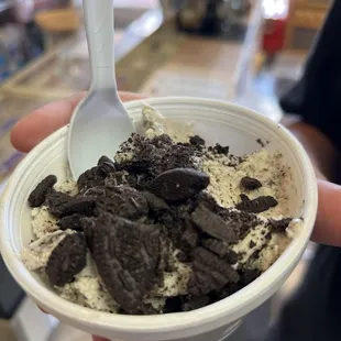 Cookies and Cream with Oreo topping
