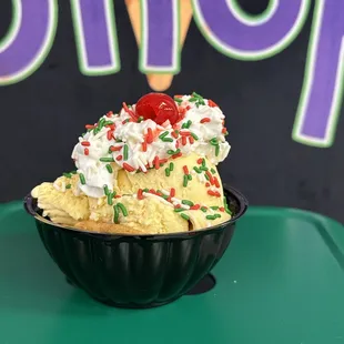 Egg Nog Pound Cake Sundae!