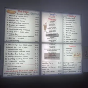Picture of the menu