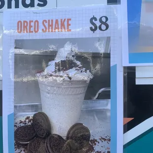 Price of the Oreo shake