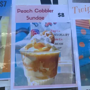 Price of the peach cobbler