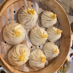 Crab Roe and Pork dumpling. Tasty but not for everyone&apos;s palate.