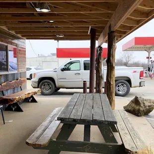 Outside seating options. February 2019.