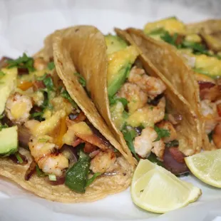 two tacos on a plate