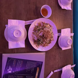 a plate of food on a table