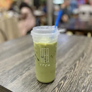 Iced Lavender Matcha Latte
