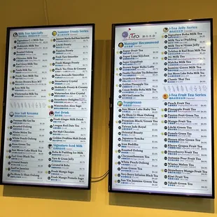 The menus