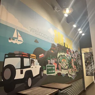 Mural located inside