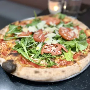 Pizza Primavera with Italian sausage