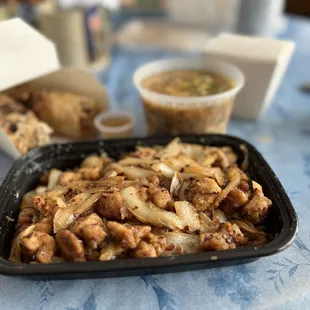 A6. Vietnamese Pork Egg Roll, Hot and Spicy Chicken, Hot and Sour Soup