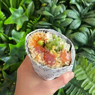 Sushirito.  Good fish quality and right seasoning.