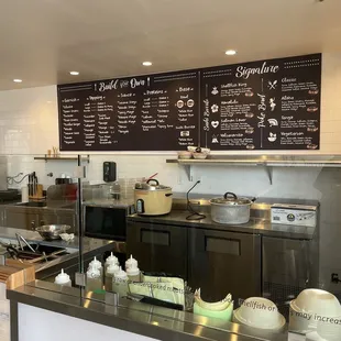 Inside and menu