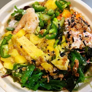 a bowl of food