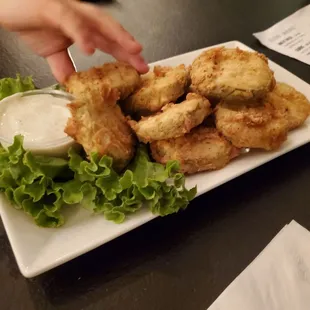 Fried pickle chips