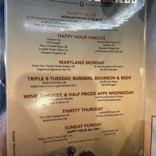Bar Menu 2