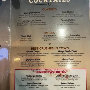 Bar Menu 3