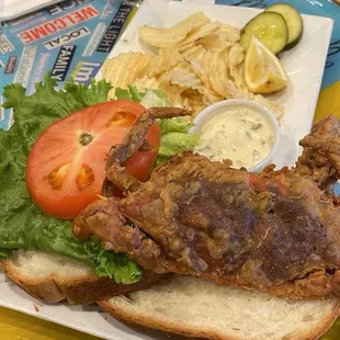 Soft shell crab sandwich