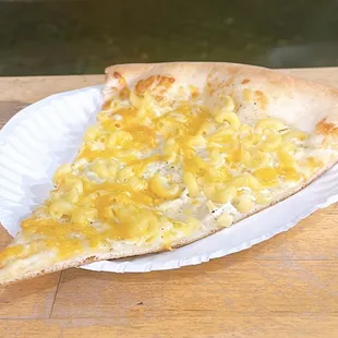 Mac and Cheese Pizza Slice