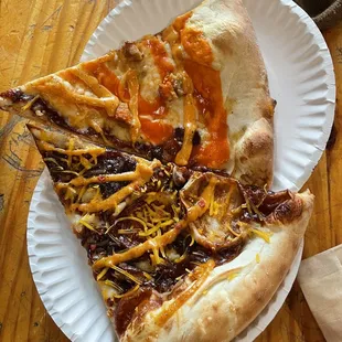 Vegan Buffalo Chicken Pizza and Vegan Smokey the Bandit Pizza